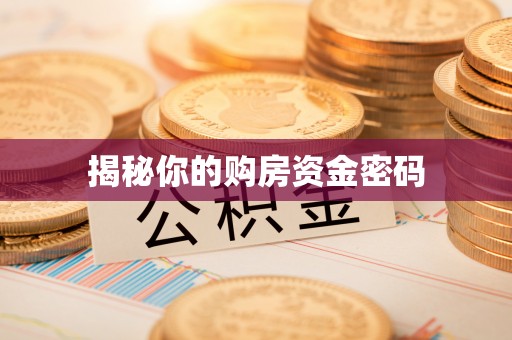 牟平揭秘你的购房资金密码