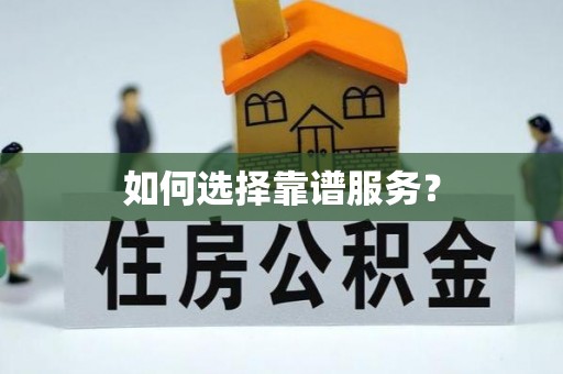 牟平如何选择靠谱服务？