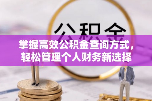 牟平掌握高效公积金查询方式，轻松管理个人财务新选择