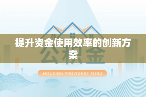 牟平提升资金使用效率的创新方案