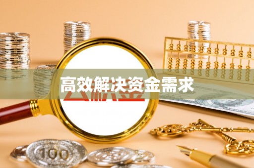 牟平高效解决资金需求