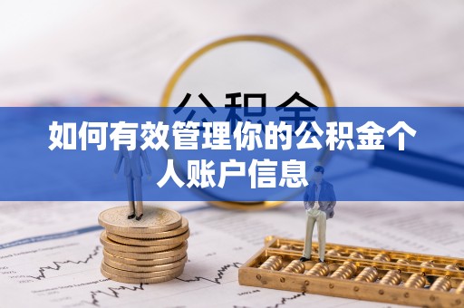牟平如何有效管理你的公积金个人账户信息